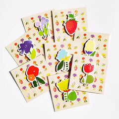 Kawaii Notiz in Blumenform