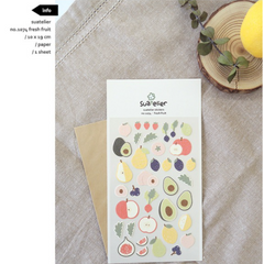 Pegatina del manual de frutas