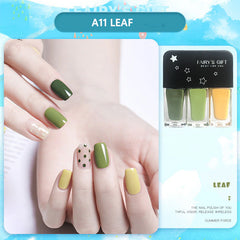 Lindo esmalte de uñas con purpurina tricolor