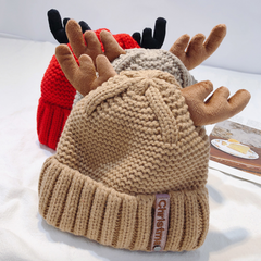 Christmas Antlers Woolen Hat