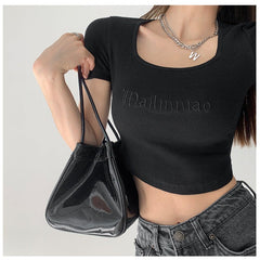 Vintage Alphabet Embroidery Tee