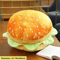 Cojín de hamburguesa con forma de pan kawaii
