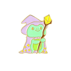 Cute Magic Scepter Frog Pins