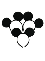 12 Stück Minnie/Mickey-Ohren, einfarbig schwarz & rote Schleife
