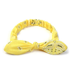 Diademas de gamuza suave con estampado liso para mujer