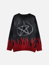 Flame Magic Circle Knitted Sweater