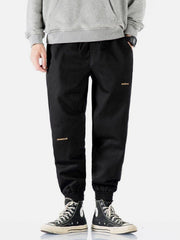 Letter Embroidery Harem Pants