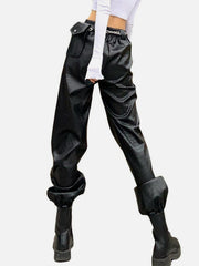 Scale Texture PU Pants