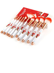 Pinceles de maquillaje con mango de Papá Noel extremadamente