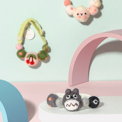 Collar de cuello de gato tejido con lana de algodón y leche