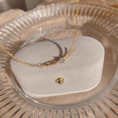 Shiny Golden Cross Necklace