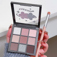 Nine-Color Gray-Pink Eyeshadow