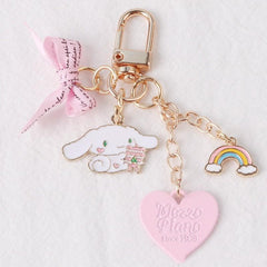 Lindo llavero de cachorro arcoíris