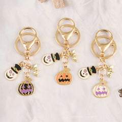 Llavero de calabaza con caballero diablo de Halloween