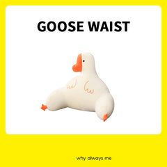 Lindo cojín de ganso blanco