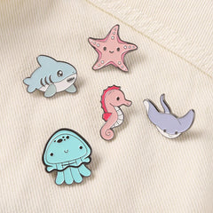 Pines de animales: pulpo, estrella de mar