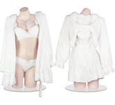Plush White Rabbit Cute Lingerie Set