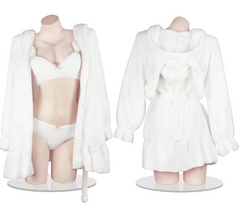 Plush White Rabbit Cute Lingerie Set