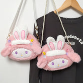 Cute Bunny Ear Plush Bag