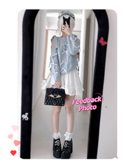 Pullover mit Schleife und Schneeflocke