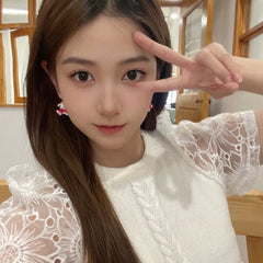 Lindos pendientes de conejito con forma de hongo