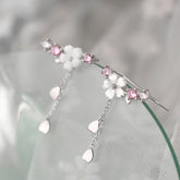 Kawaii White Sakura Earrings