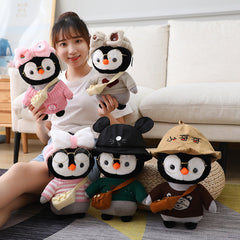 Familia de pingüinos de peluche kawaii para vestir