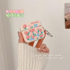 Kawaii Tulips Airpods Case