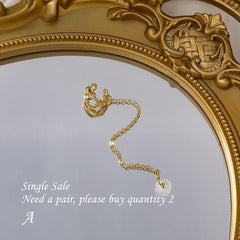 Cadena de orejas de perla para Airpods Kawaii