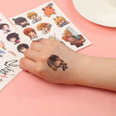 Pegatina de tatuaje de serie de anime