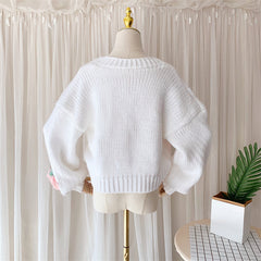 Abrigo de suéter de fresa