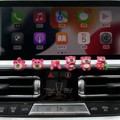 Adorno decorativo para coche con forma de oso de dibujos animados kawaii