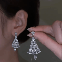 Weihnachtsbaum-Ohrringe