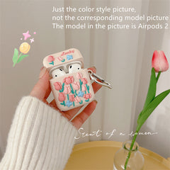 Kawaii Tulips Airpods Case