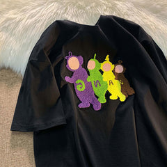 Linda camiseta de los Teletubbies con toalla bordada