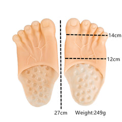 Divertidas pantuflas de pie de gigante