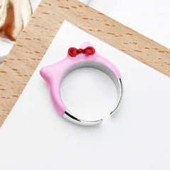 Anillos abiertos lindos de dibujos animados de anime