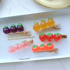 Summer Fruit Transparent Hair Clips