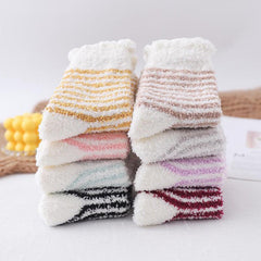 Bodensocken mit Blasen-Mundmuster und Streifen