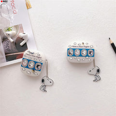 Estuche blanco para Airpods con diseño de avión