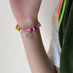 Pulsera sonriente de arcoíris