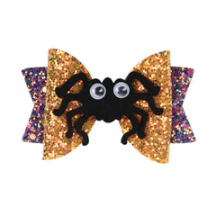 Glittery Halloween Bows Hairpin