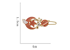 Moon and Earth Hair Clips