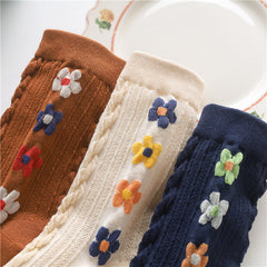 Bunte Blumen Socken