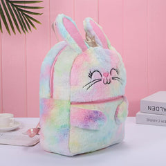 Rosa Plüschrucksack mit Einhorn