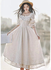 Vestido princesa blanco estilo vintage Angelic Daydream