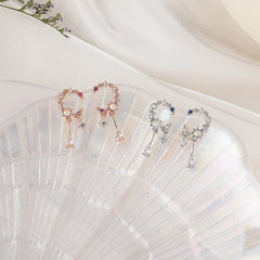 Colourful Moon Drop Earrings