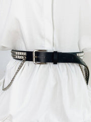 Punk Personalized Chain Rivet Decoration Belt