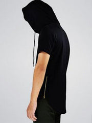 Function Side Zipper Hooded Tee