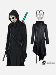 Medieval Retro Irregular Ribbons Long Cloak